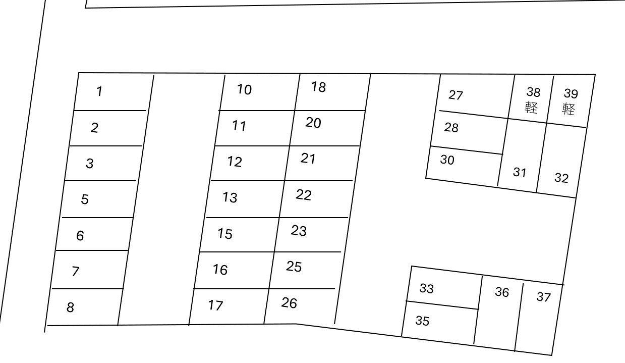 RIVERパーキング3の駐車配置図