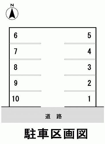 八ツ坂駐車場の駐車配置図