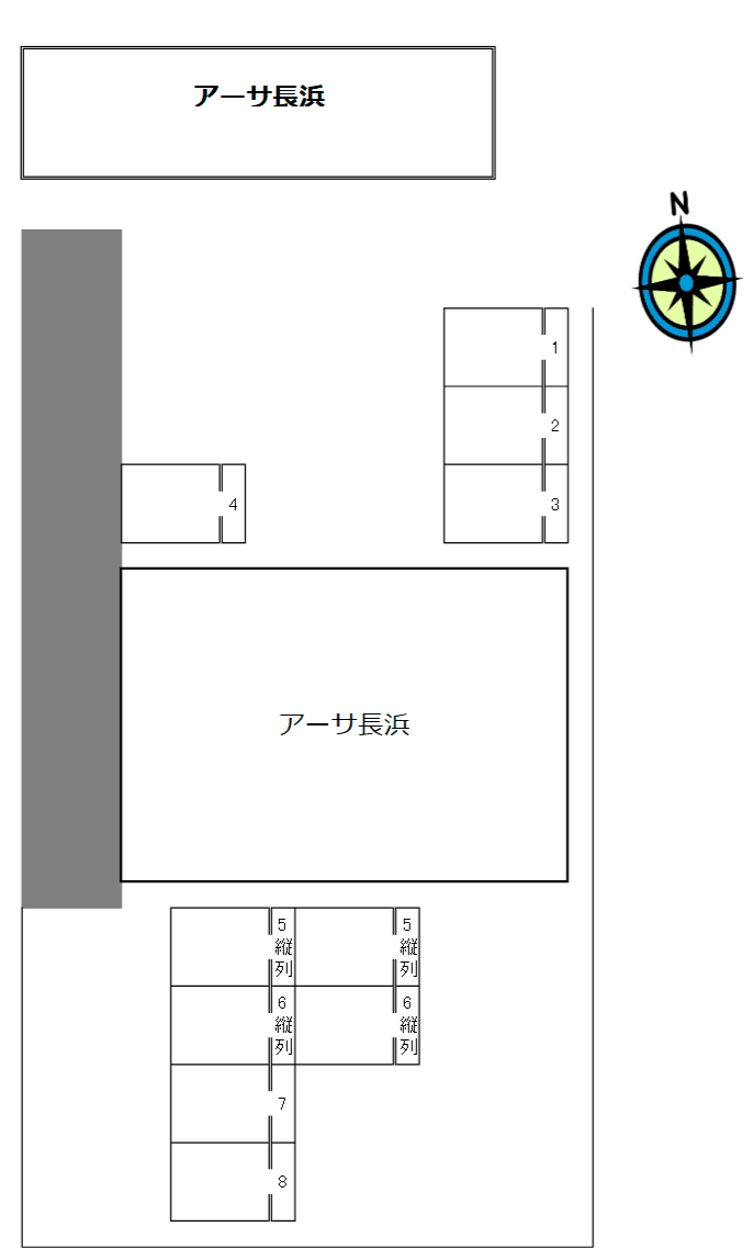 アーサ長浜の駐車配置図