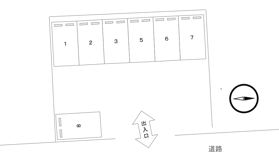 中小阪3丁目モータプールの駐車配置図