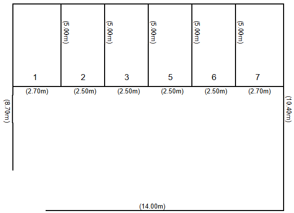 太秦中町駐車場の駐車配置図