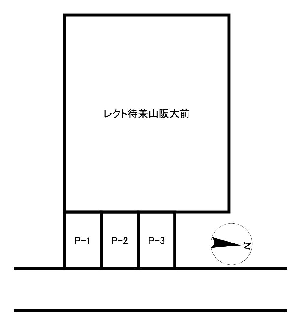レクト待兼山町阪大前の駐車配置図
