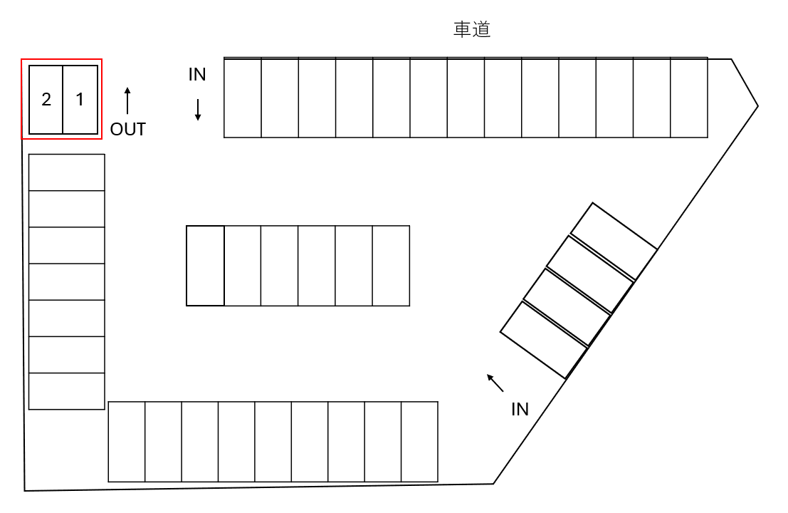 Dパーキング薬院1丁目PS第1の駐車配置図