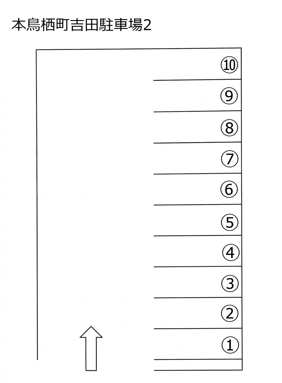 本鳥栖町吉田駐車場2の駐車配置図