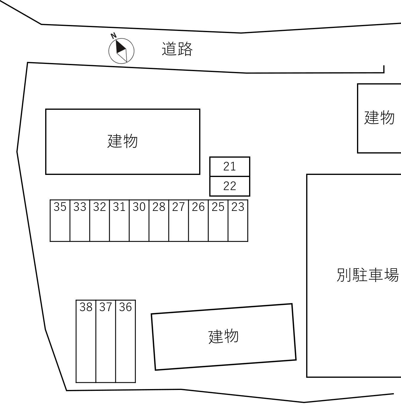 シーズ・富士Ⅲの駐車配置図
