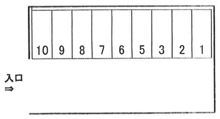 田中駐車場の駐車配置図
