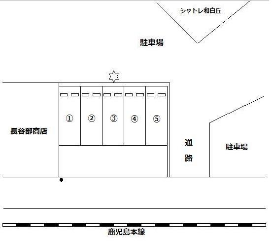 蒲池パーキングの駐車配置図
