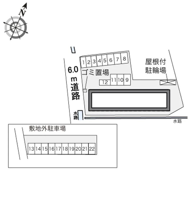 藤花(34765) 敷地外駐車場の駐車配置図