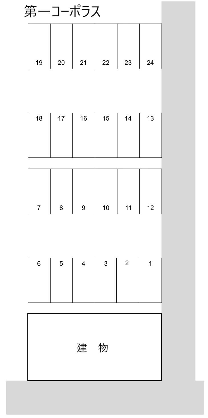白子駅前駐車場の駐車配置図