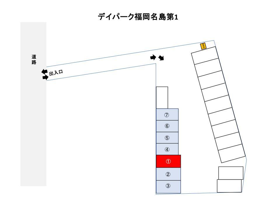 デイパーク福岡名島第1の駐車配置図