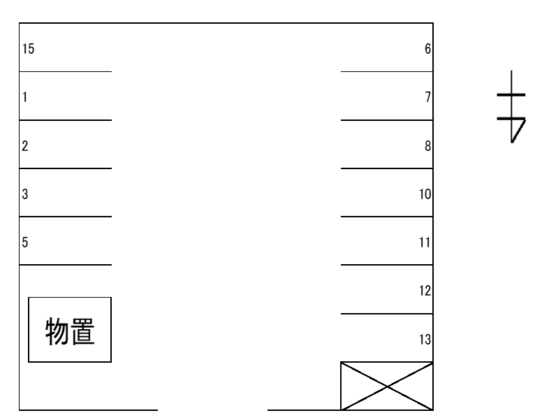 高島1丁目パーキングの駐車配置図