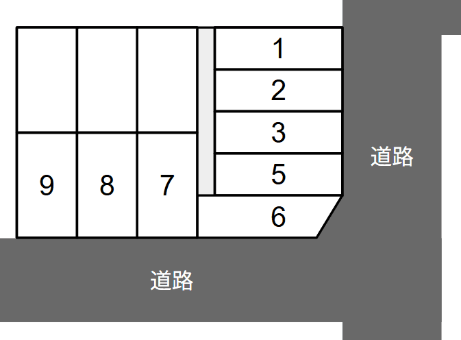 すみれ駐車場の駐車配置図