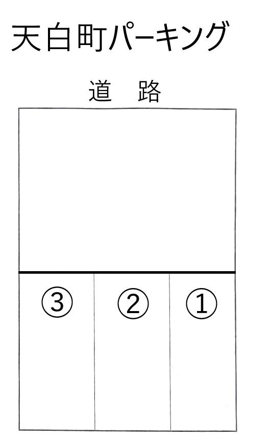 天白町パーキングの駐車配置図