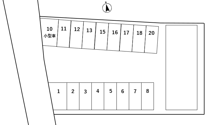 栄町月極駐車場の駐車配置図