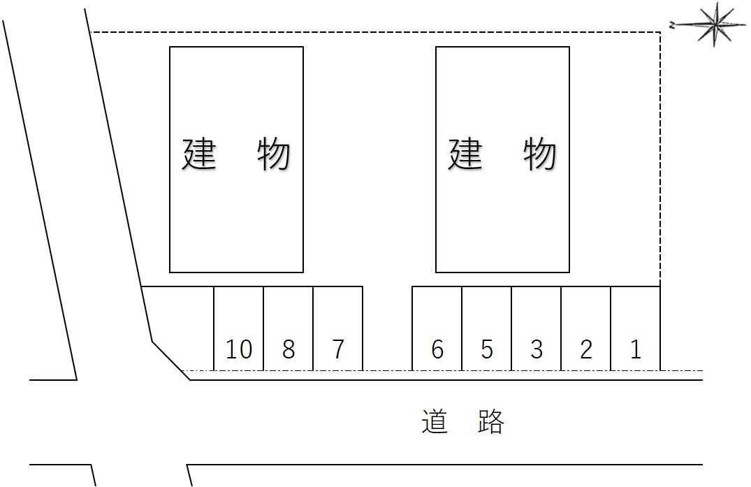 DUPLEX国王61Aの駐車配置図