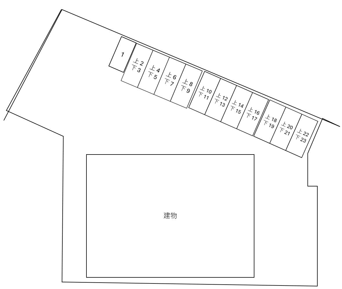 コトー陽光台の駐車配置図