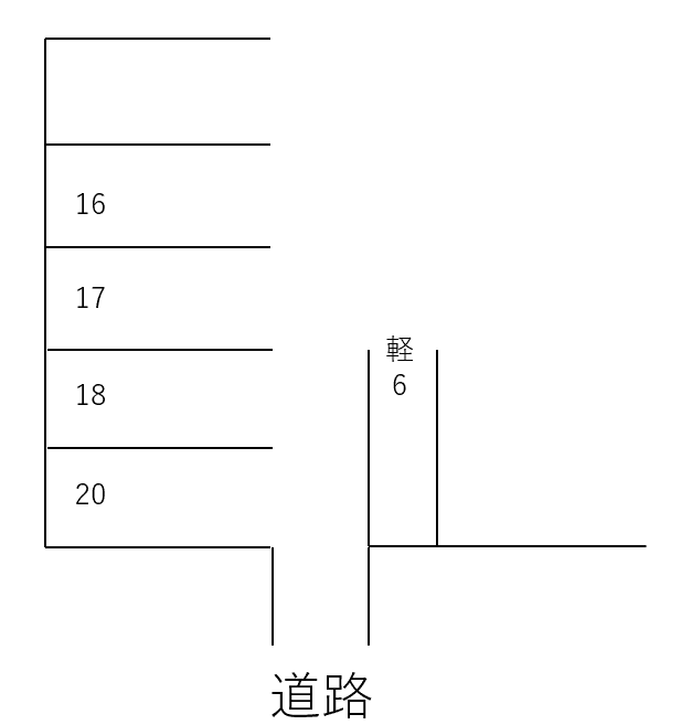 シャンボール薬師山駐車場の駐車配置図