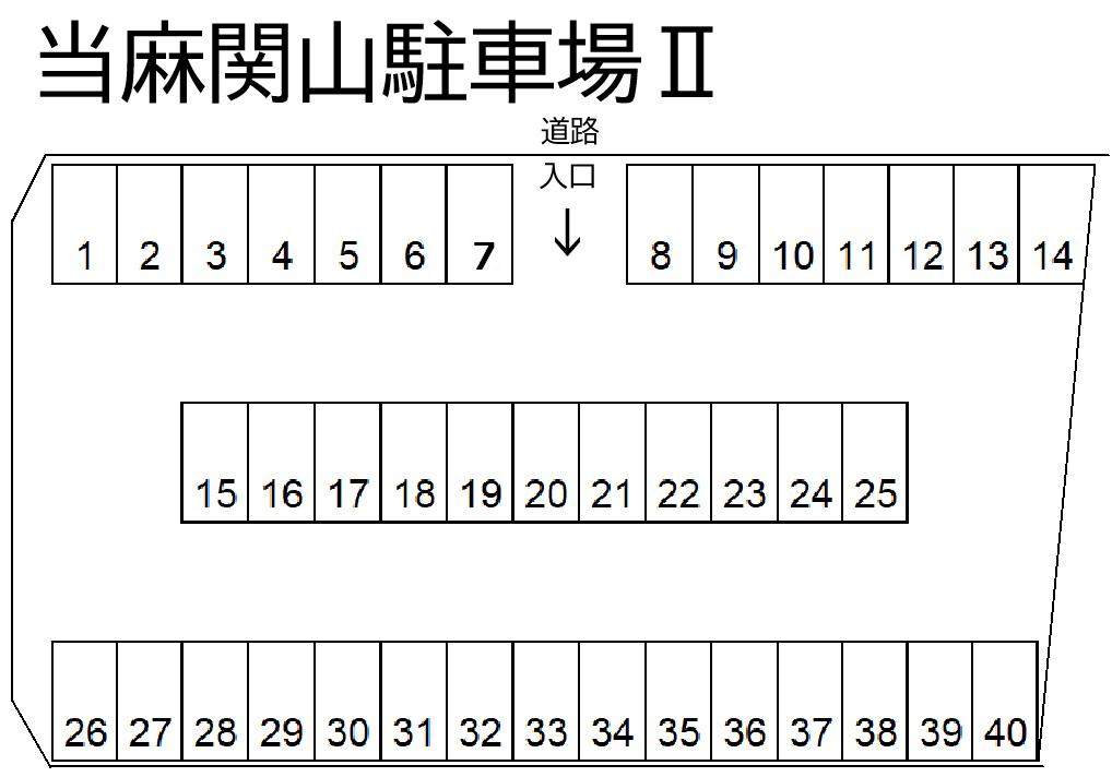 当麻関山駐車場Ⅱの駐車配置図