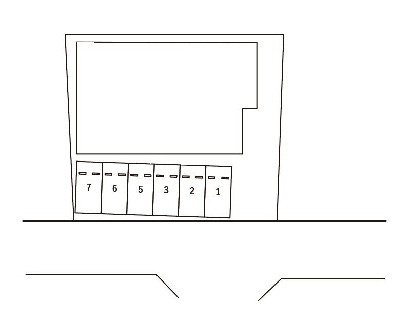 アンプルール OSM 駐車場の駐車配置図