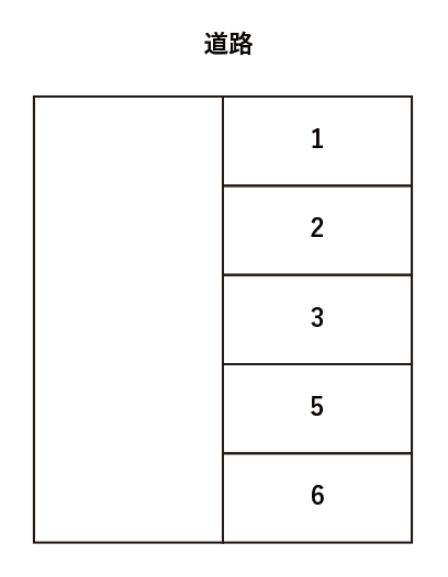 木川西パーキングの駐車配置図