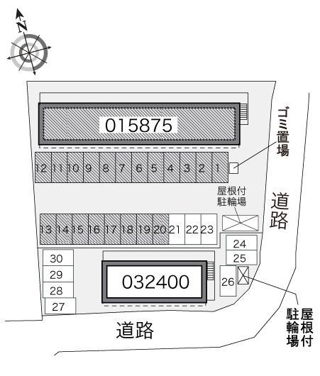 ガーデンハウス(15875)の駐車配置図