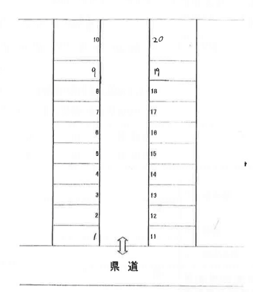 栁下商事丸山台駐車場の駐車配置図