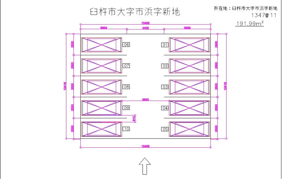 市浜吉井駐車場の駐車配置図