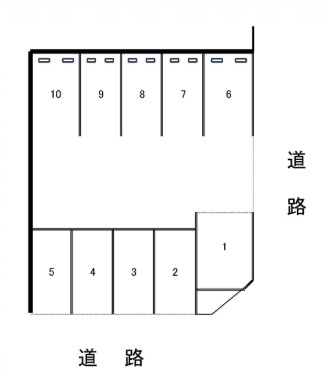 村元月極駐車場の駐車配置図
