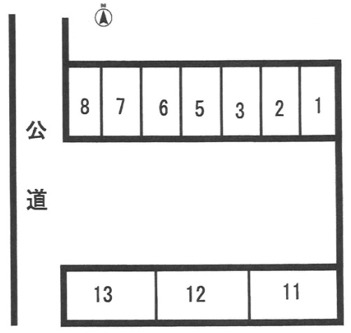 308駐車場の駐車配置図