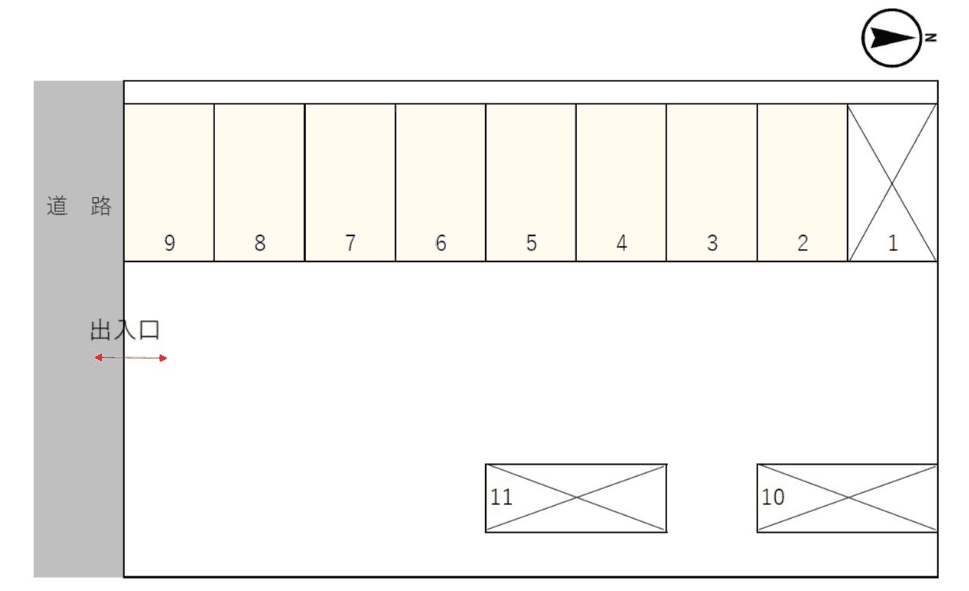 昭和町KG駐車場の駐車配置図