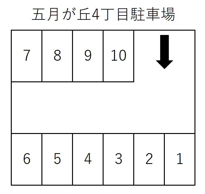 五月が丘4丁目駐車場の駐車配置図