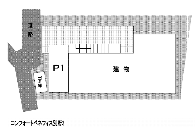 コンフォートベネフィス別府3の駐車配置図