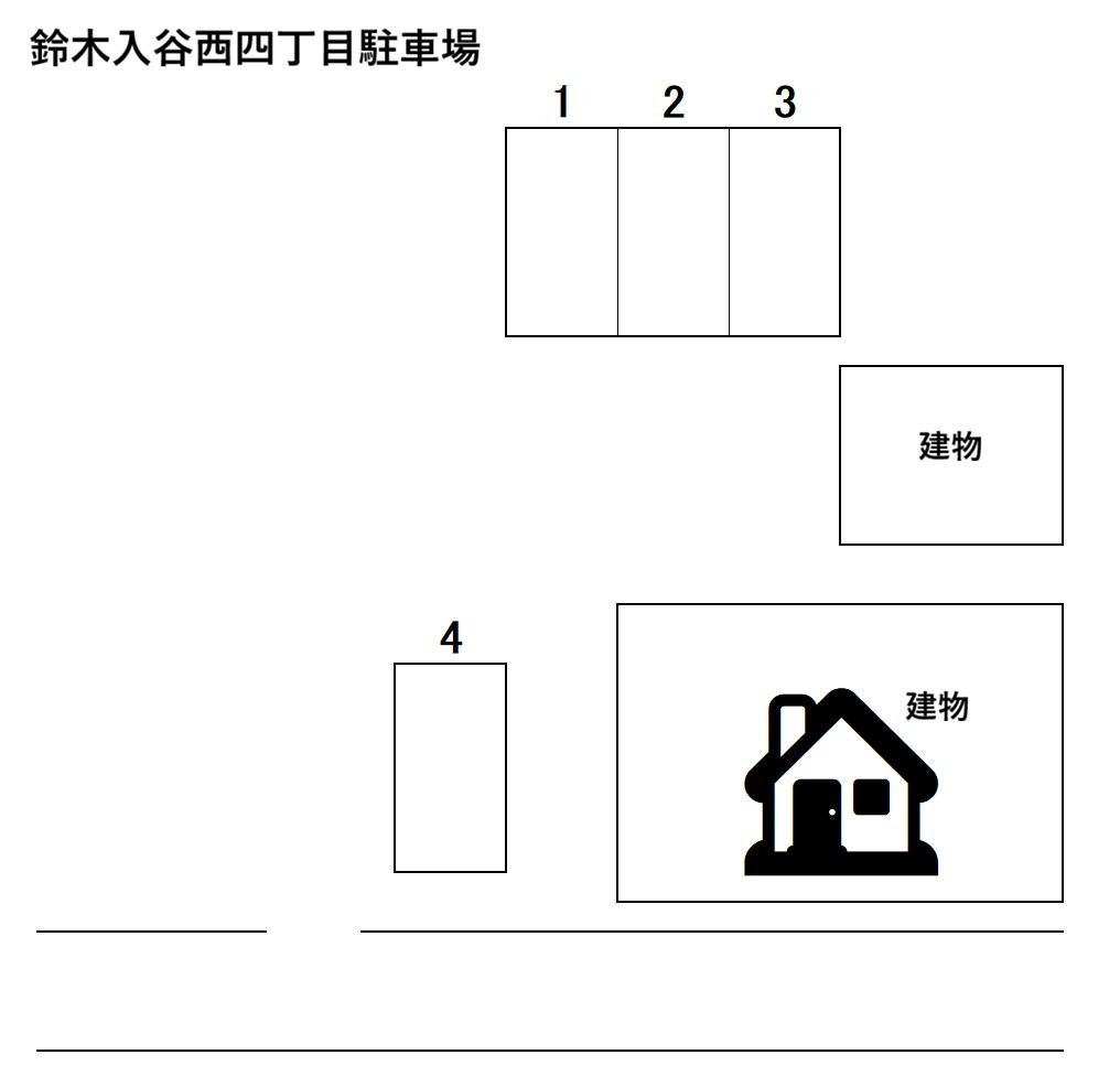 鈴木入谷西四丁目駐車場の駐車配置図