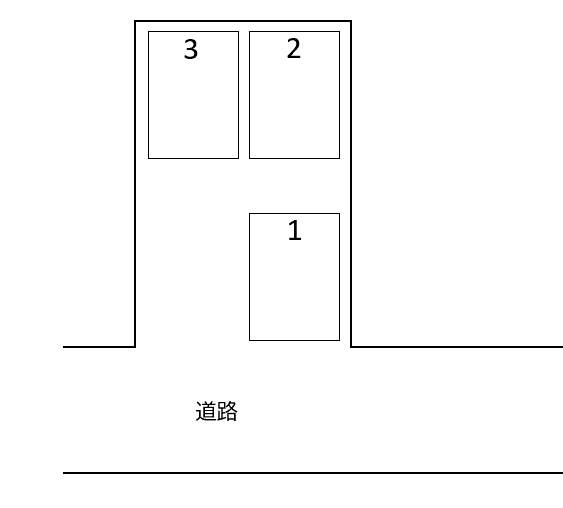 田園町3丁目335-13駐車場の駐車配置図