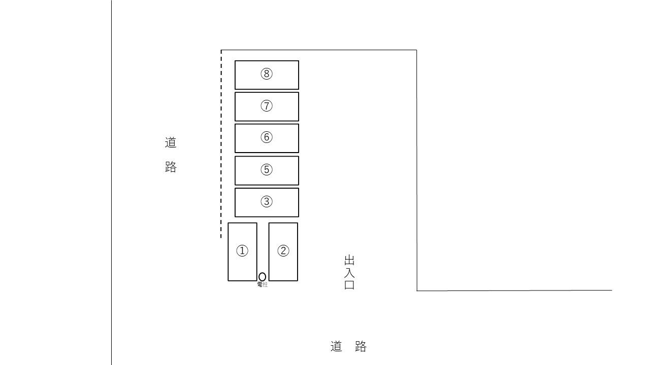 渡辺駐車場の駐車配置図