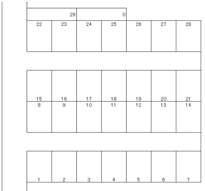 土橋駐車場の駐車配置図