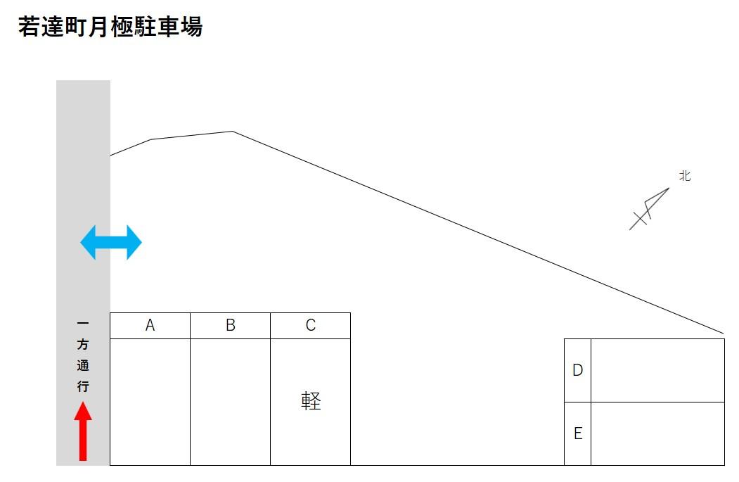 若達町駐車場の駐車配置図