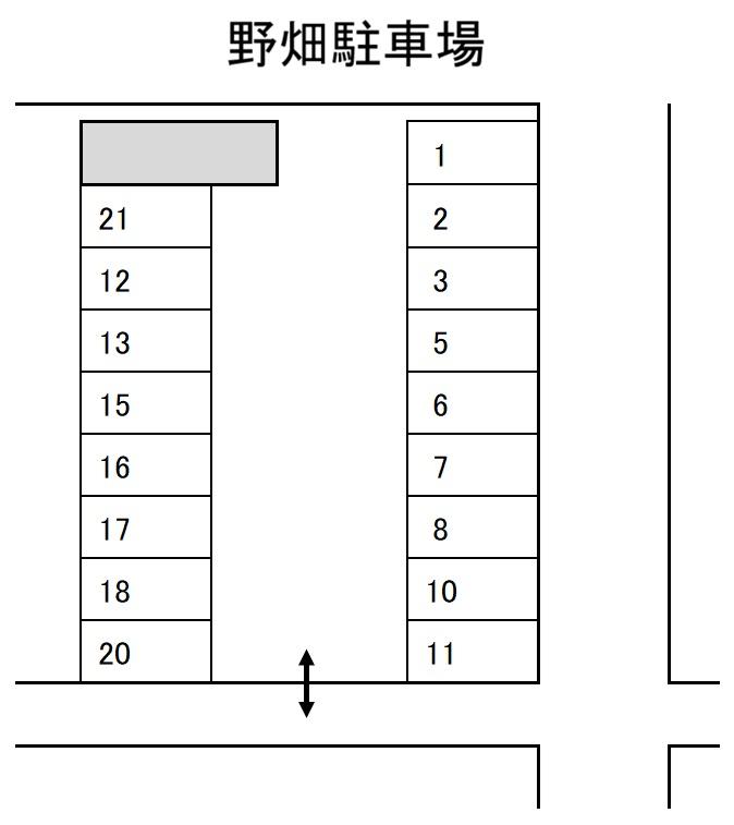 野畑駐車場の駐車配置図
