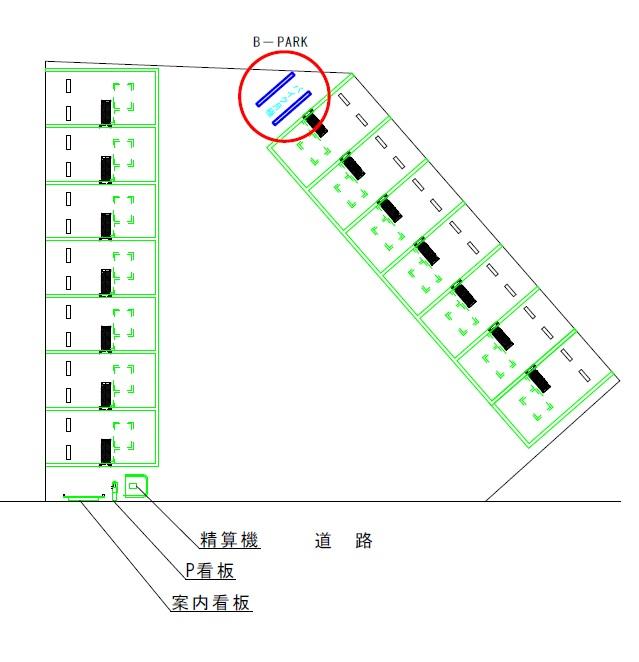B-PARK7新中里の駐車配置図