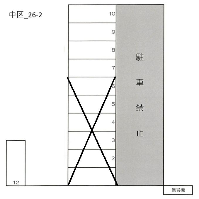 中区-26の駐車配置図