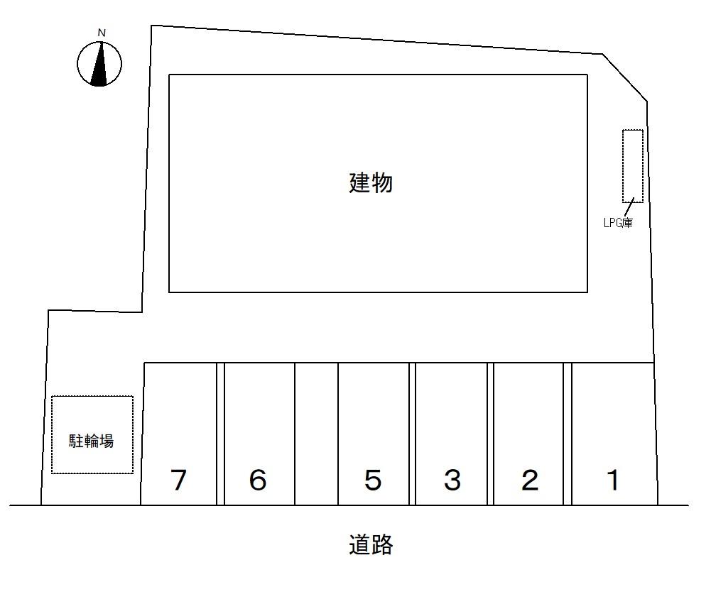 60649リベルテ郷中の駐車配置図