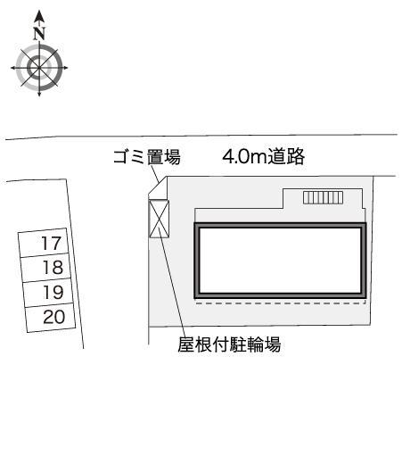 アヴニールC(40591) 敷地外駐車場の駐車配置図