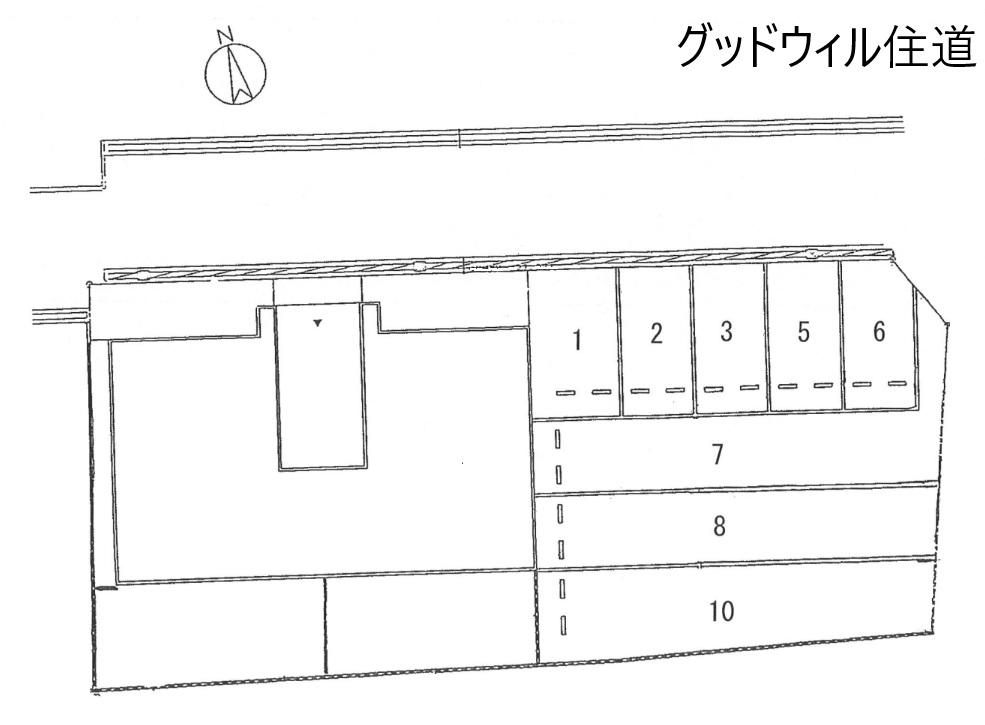グッドウィル住道の駐車配置図