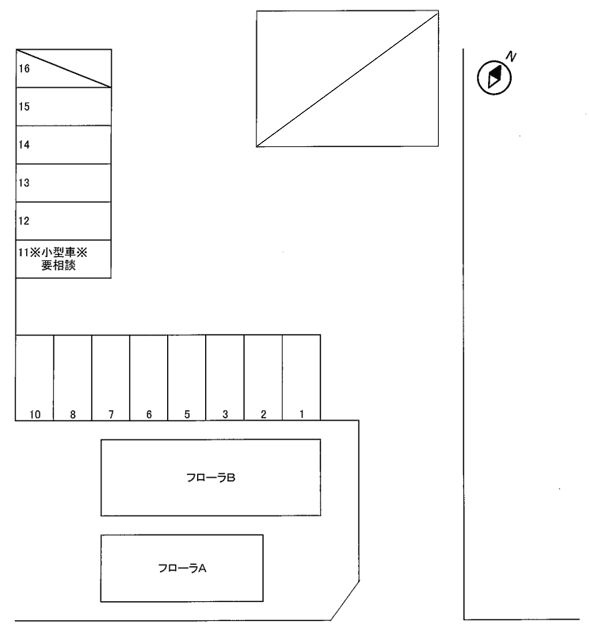 花井月極駐車場の駐車配置図
