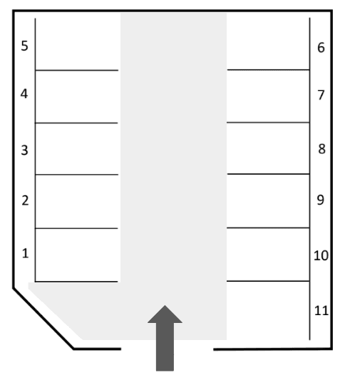永田駐車場の駐車配置図