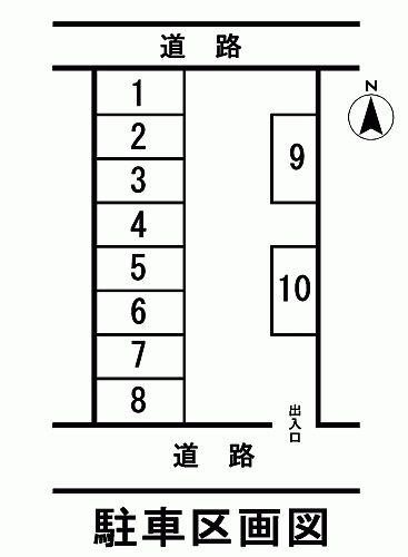 えじり駐車場の駐車配置図