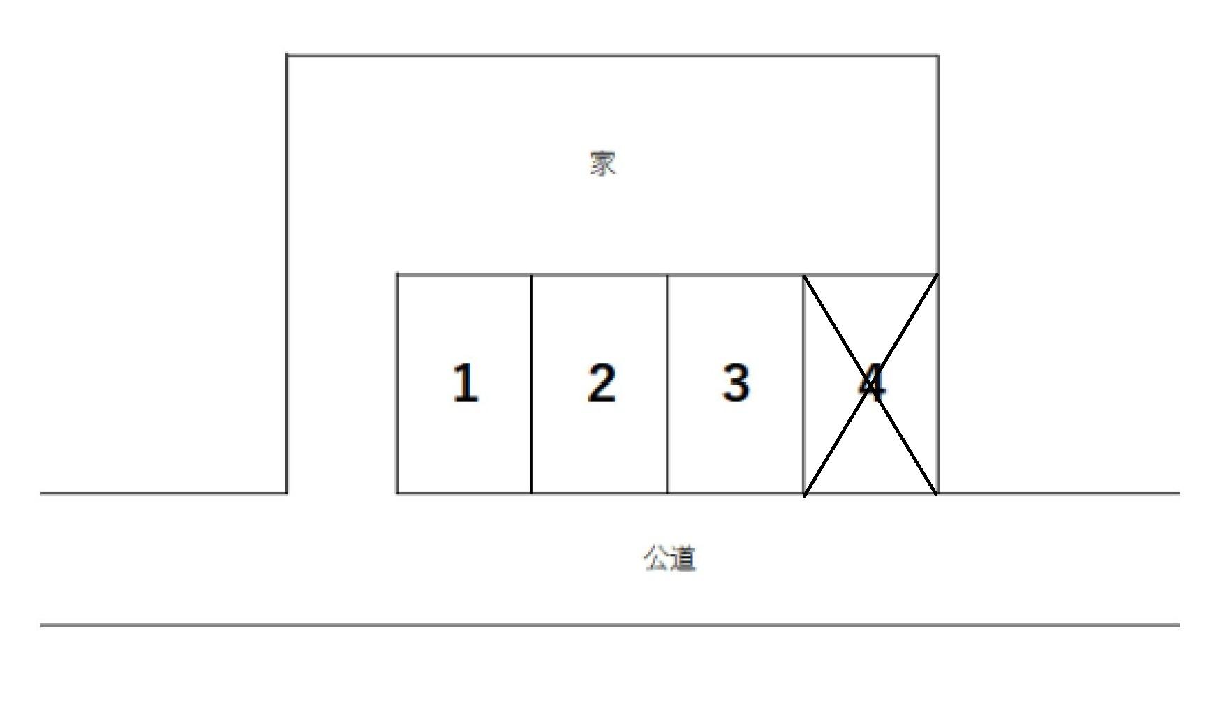 嶋﨑駐車場 Aの駐車配置図