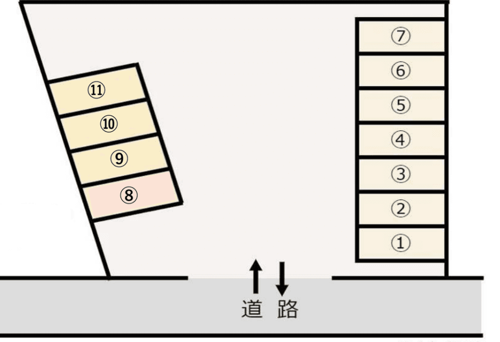 住通パーク城下の駐車配置図