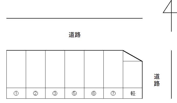 もみじパーキングの駐車配置図