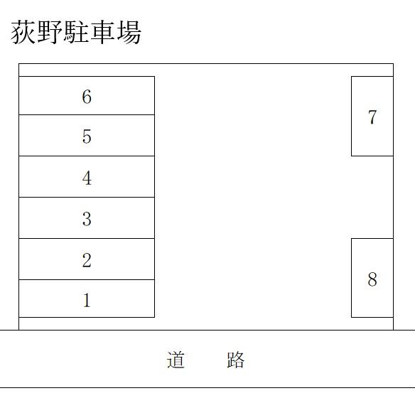 荻野駐車場の駐車配置図